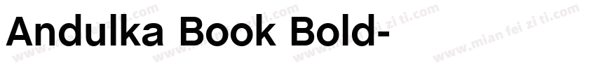 Andulka Book Bold字体转换